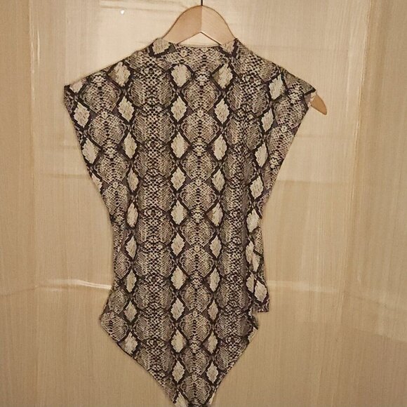 A. Calin By Flying Tomato Snake Print Body suit Large - Picture 2 of 6